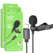 Borofone BFK11 Elegant Lavalier Clip On Microphone With Lightning Connector For Apple iPhone /iPad (Black)