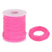 Rubber Cord Tube Hollow Pipe 16ft 27yds 1/8" Dia 1/16" Hole Tubing Dark Rose Red