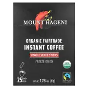 Mount Hagen, Organic Fairtrade Instant Coffee, 25 Single Serve Sticks, 1.76 oz (50 g)