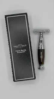 Edwin Jagger Imitation Horn & Chrome DE Safety Razor (Closed Comb)
