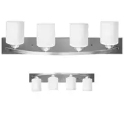 Costway Modern Wall Light Indoor Wall Sconce Bathroom Lighting Fixture Metal Frame Glass Shade Home Decor