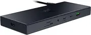 Razer USB 4 Dock: 14 Ports (Type C, Type A, HDMI, DP, Ethernet, SD, 3.5mm) - Dual Monitor Up to 4K 120 Hz - Laptop & Phone Fast Charge - Durable Lightweight Casing - Windows & Mac Compatible - Black