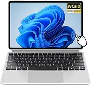 VGKE 2-in-1 Touch-Screen Laptop, 12.3" 3K IPS Tablet PC with Keyboard, Intel Celeron J4125, Up to 2.7Ghz, 8GB RAM, 256GB SSD, USB Type-C, Webcam, Silver
