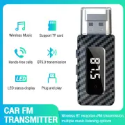 USB Wireless Bluetooth 5.3 FM Transmitter Receiver Audio Adapter 3.5mm Aux Car