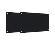 vidaXL Kitchen Backsplashes 2 pcs Black 70x50 cm Tempered Glass