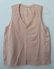 Old Navy Women's Everywear Tank Top Sleeveless V Neck Peach Size 3X NWT