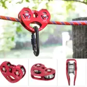 25KN Aluminum Alloy Zip Line Cable Trolley Fast Speed Climbing Pulley Rock FA