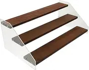 3 Acrylic Storage Rack Wood Acrylic Stand Brackets for Shelves Tabletop Shelves Acrylic Wood Riser Shelves Shelf Storage Rack Doll Toy Display Rack Car Perfume Crafts Wooden Ladder