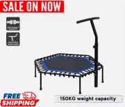 Fortis Mini Rebounder Trampoline Fitness Trainer Gym Handrail Exercise Training
