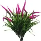 Artificial Plants Flowers Fake Outdoor UV Resistant Plants Faux Pink, Green
