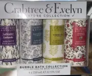 Crabtree & Evelyn Signature Collection Bubble Bath Gift Set 4 Bottles