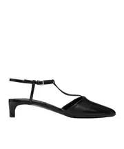 Jil Sander T-Bar Square Toe Pumps 41 Black