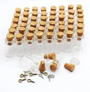 CTKcom 100pcs 0.5ml-extra Mini Tiny Clear Glass Jars Bottles with Cork Stoppers,
