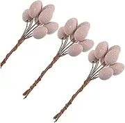Gatuida 27pcs Egg Decoration Pastel Eggs Realistic Party Small Natural Dye Spring Kit Egg for Arrangement Artificial Eggs Stem Kinder Decorative Eggs Speckle Faux Bright Pink Plastic