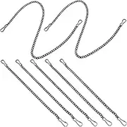 7pcs Tag Chain Hooks Clothes Hangers Basket Hanging Chain Metal Chain for Hanging Planter Hanging Hook Hanging Chain for Bird Feeders Hanging Billboards Window Chains Iron Black