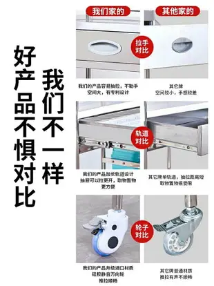 美容護理換藥車輸液車多功能手術置物推車不銹鋼豪華治療車