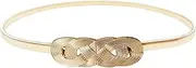 [Torostra] Womens Metal Stretch Elastic Waist Belt Fashion Thin Belts for Dress