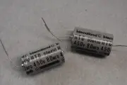 International C 80uF 450 Vdc Amplifier Electrolytic Filter NOS Capacitors Pair