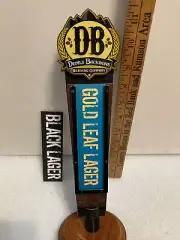 DEVILS BACKBONE GOLD LEAF / BLACK LAGER draft beer tap handle. VIRGINIA