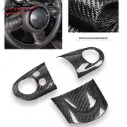 Carbon Fiber Steering Wheel Cover For BMW Mini Cooper R55 R56 Countryman New (for: Mini)