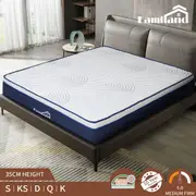 Familand Queen Mattress,Comfort Queen Double King Single Bed Mattress, 35cm Innerspring Mattress in a Box, Individual Pocket Spring, 5.0 Medium Firm Queen Size Mattress,Strong Edge Support, Blue
