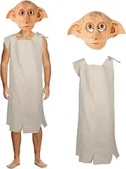 Applysu Dobby Costume Kids Adult Dobby Mask Elf Ears Full Head Latex Mask Halloween Party Realistic Cosplay Dobby Costume