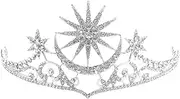 Moon and Stars Tiara Princess Hair Crowns Wedding Hairband Sun Headband Bride Wedding Star Tiara for Wedding Bridal Crown Wedding Bridal Headband