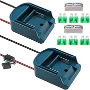 Makita 18V Battery Adapter Pack of 2 - Power Wheels Adapter, DIY Charger Converter, Power Station Conversion Kit With Switch for Robotics RC Truck Car Toy Batteries