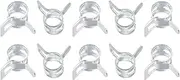 uxcell 20pcs 6mm Spring Band Type Action Fuel/Silicone Vacuum Hose Pipe Clamp Low Pressure Air Clip Clamp, Zinc Plated
