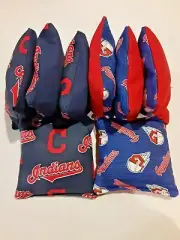 8 Cornhole Bag Set Corn Hole Cleveland Indians and Guardians R/D