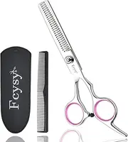 Thinning Shears for Hair Cutting, Professional Hair Thinning Scissors Barber Texturizing Shears, Fcysy 6 Inches Haircutting Blend Scissor Hair Thinner Layering Scissors with Comb for Dog Women Men