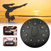 12" Handpan 15 Notes Steel Tongue Drum Percussion Instrument C Major Music