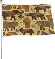 Africa Elephant Garden Flags Yard Flags Outdoor Heavy Duty Spun Polyester Welcome Garden Flag Seasonal Garden Flags House Flag Porch Flag Spring Garden Flag for Outside 60x96 in