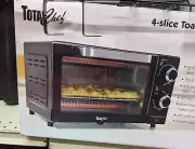 Brand New Total Chef 4 Slice Countertop Toaster Oven W/ Convection Black