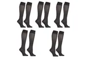 5 Pack Sheer Relief Trouser Sock For Active Legs Black Women Knee High Stockings