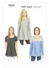 VOGUE SEWING PATTERN 8950 MISSES 6-14 EASY PULLOVER SEMI-FITTED TOPS OR TUNICS
