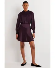 Boden Satin Bias-Cut Mini Skirt