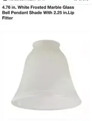Marble Swirl Glass Etched Frosted Bell Pendant Style Light Shade Set Of 4