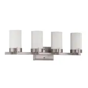 Sunset Lighting 4-Light Vanity Fixture Contemporary Satin Nickel Finish - F2864-