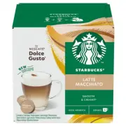 STARBUCKS LATTE MACCHIATO Nescafe Dolce Gusto Compatible Coffee Capsules Box