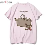 PUSHEEN T 恤可愛貓咪卡哇伊 T 恤時尚 PUSHEEN T 恤 4