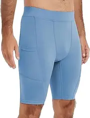 [FEESHOW] Men's Cycling Shorts Running Shorts Quick-Drying Trunks Sports Shorts Training Jogging Shorts Fitness Workout