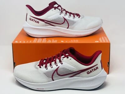Nike Air Zoom Pegasus 39 QTR Qatar White Noble Red DQ7911-100 sz 10 Men's