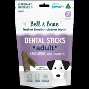 Bell And Bone Kangaroo Mint Turmeric Dental Dog Treats Small