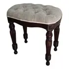 Solid Mahogany Wood Ottoman Bed End Stool Hand Crafted Design Antique Style