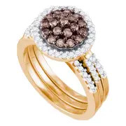 1 CTW-Diamond FLOWER BRIDAL SET