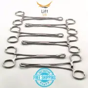 6 PCS Sponge Forceps Clamps Hemostat Forceps with Lock Body Piercing Tools 6.5"