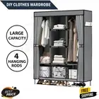 Artiss Storage Wardrobe Clothes Closet Organizer Cabinet Grey Shelf Portable