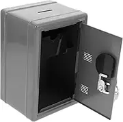 TEHAUX Lockable Metal Safe Box for Secure Storage Bin with Dual Locking Mechanism Box for Coins and Valuables Decorative Design for Home and Nursery