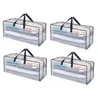 4 Pack Moving Bags w/Backpack Straps, Heavy Duty, Moving Boxes Alternative, P...
